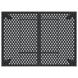 Table de jardin anthracite 110x80x72 cm acier 