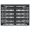 Table de jardin anthracite 110x80x72 cm acier 