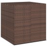 Boîte à coussins de jardin Résine tressée 100x97,5x104cm Marron 