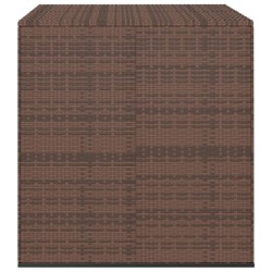 Boîte à coussins de jardin Résine tressée 100x97,5x104cm Marron 