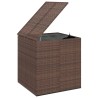 Boîte à coussins de jardin Résine tressée 100x97,5x104cm Marron 