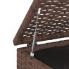 Boîte à coussins de jardin Résine tressée 100x97,5x104cm Marron 
