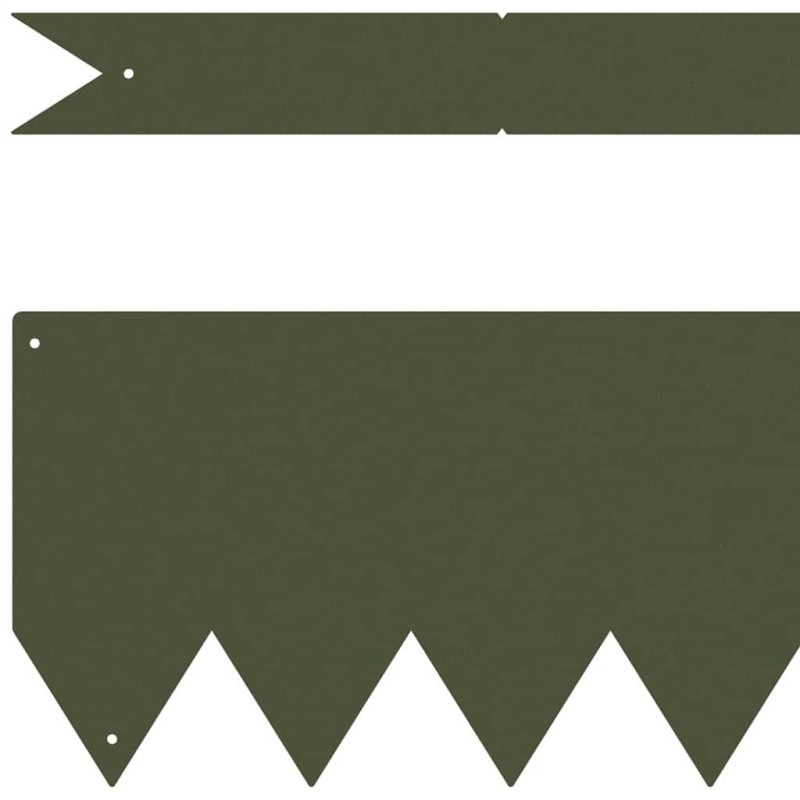 Bordures de jardin 20 pcs Vert olive 100x0.5x15 cm Plastique 
