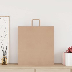 Sacs en papier 250 pcs avec poignées marron 45x17x48 cm 