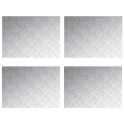 Plaques en alu à damier 4 pcs Antidérapantes 70x50 cm 