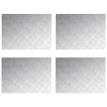 Plaques en alu à damier 4 pcs Antidérapantes 70x50 cm 