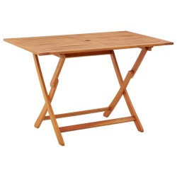 Table pliable de jardin 120x70x75 cm bois d'eucalyptus solide 