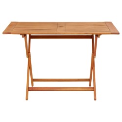 Table pliable de jardin 120x70x75 cm bois d'eucalyptus solide 