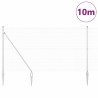 Set de poteaux de clôture 2 pièces Acier galvanisé 10 x 1,5 m 