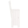Tabourets de bar lot de 2 blanc 40x48,5x115,5cm bois massif pin 
