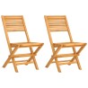 Chaises de jardin pliantes lot de 2 47x62x90cm bois massif teck 