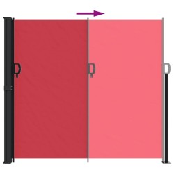Auvent latéral rétractable rouge 180x500 cm 