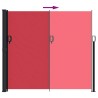 Auvent latéral rétractable rouge 180x500 cm 