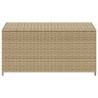 Boîte de rangement de jardin mélange beige 190L résine tressée 
