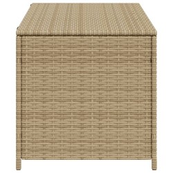 Boîte de rangement de jardin mélange beige 190L résine tressée 