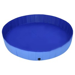 Piscine pliable pour chiens Bleu 300x40 cm PVC 