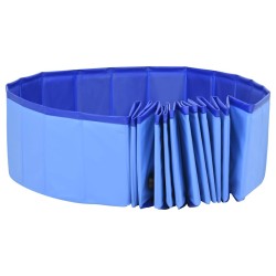 Piscine pliable pour chiens Bleu 300x40 cm PVC 