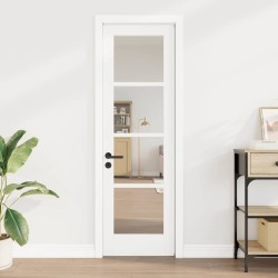 porte intérieure avec verre 'ORKDAL'blanche 61x198,5x4 cm 