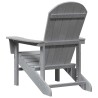 Chaise Adirondack Gris Clair 74x82x91 cm HDPE 