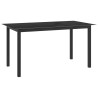 Table de jardin Noir 150x90x74 cm Aluminium et verre 