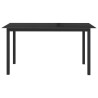 Table de jardin Noir 150x90x74 cm Aluminium et verre 