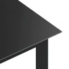 Table de jardin Noir 150x90x74 cm Aluminium et verre 