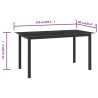 Table de jardin Noir 150x90x74 cm Aluminium et verre 