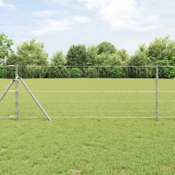 Clôture de champ 0,8 x 25 m en acier galvanisé 