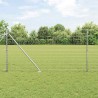 Clôture Euro avec 7 poteaux pointus, 1 x 10 m en acier galvanisé 
