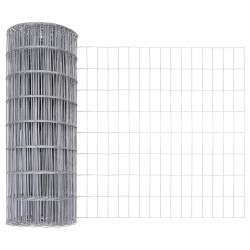 Clôture Euro avec 7 poteaux pointus, 1 x 10 m en acier galvanisé 