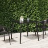 Table de jardin anthracite 80x80x71 cm acier 