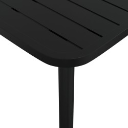 Table de jardin anthracite 80x80x71 cm acier 