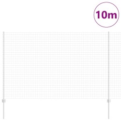 Clôture Euro avec 10 poteaux argentés 1,6x10 m en acier 