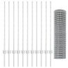Euro Fence avec 22 poteaux en U Argent 1x25 m Acier 