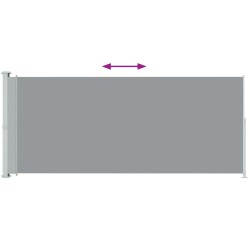 Auvent latéral rétractable de patio 200x500 cm Gris 