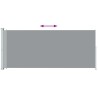 Auvent latéral rétractable de patio 200x500 cm Gris 