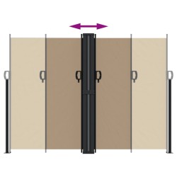 Auvent latéral rétractable taupe 180x1000 cm 