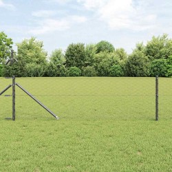 Clôture hexagonale grise 0,6x25 m en acier 