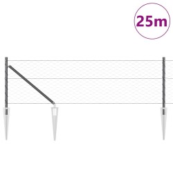 Clôture hexagonale grise 0,6x25 m en acier 