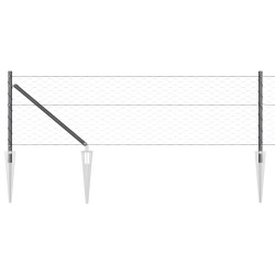 Clôture hexagonale grise 0,6x25 m en acier 