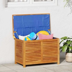 Boîte de rangement de jardin persiennes 90x50x56 cm bois acacia 