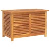 Boîte de rangement de jardin persiennes 90x50x56 cm bois acacia 