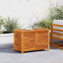 Boîte de rangement de jardin persiennes 90x50x56 cm bois acacia 
