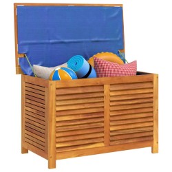 Boîte de rangement de jardin persiennes 90x50x56 cm bois acacia 