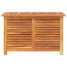 Boîte de rangement de jardin persiennes 90x50x56 cm bois acacia 