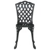 Chaises de jardin 2 pcs Noir en aluminium coulé 