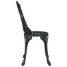 Chaises de jardin 2 pcs Noir en aluminium coulé 