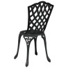 Chaises de jardin 2 pcs Noir en aluminium coulé 