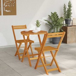 Ensemble Bistro 3 Pièces Bois Massif Acacia 
