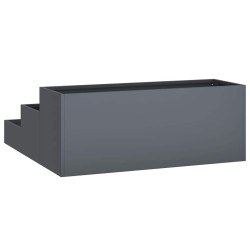 Jardinière de jardin 3 niveaux 90x90x35 cm Anthracite Acier 